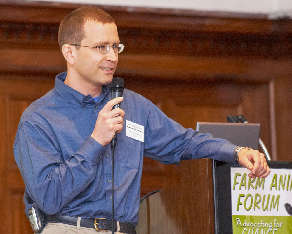 Bruce Friedrich speaks at Farm Sanctuary's Farm Animal Forum