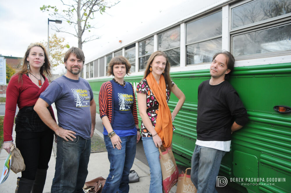 The Vegan Bus Crew outside Boston Vegfest 2009