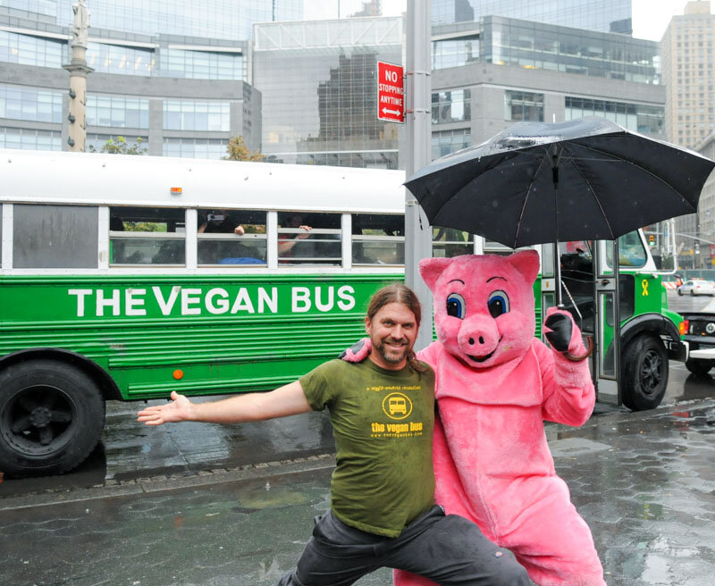 Vegan Bus in Columbus Circle