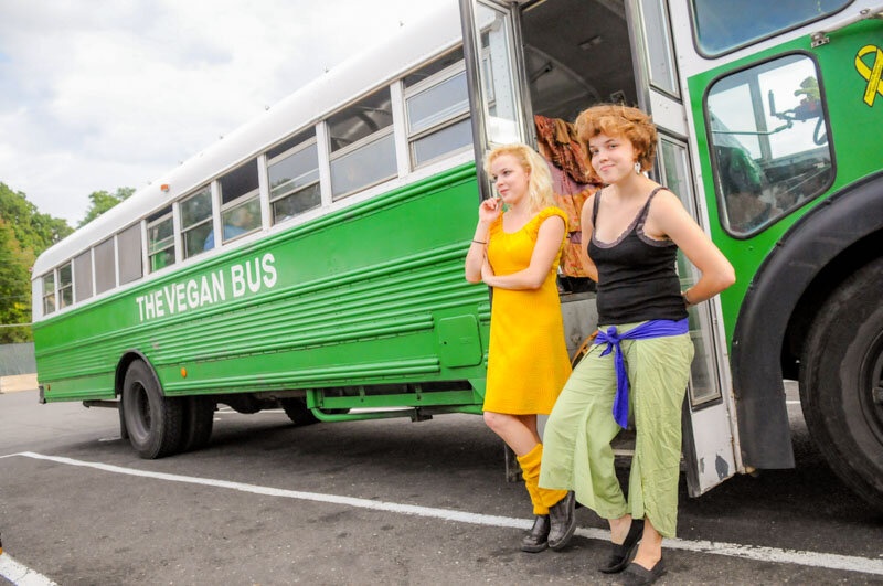 The vegan twins by the Vegan Bus