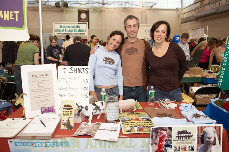 Woodstock Farm Animal Sanctuary founders Jenny Brown and Doug Abel with Lauren Brown