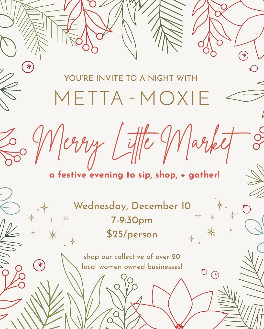 Join us for our first annual Merry Little Market, a magical holiday evening designed to celebrate community, connection, and women-owned businesses. Hosted inside our beautiful new home in downtown Birmingham, this festive night is the perfect way to