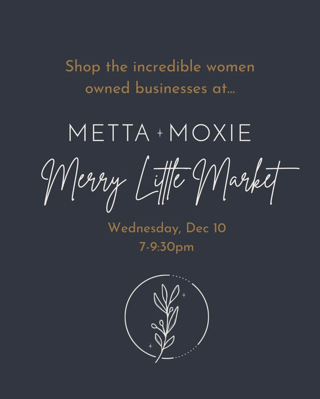 💛 Small Business Saturday Love 💛

This season, we&rsquo;re celebrating the heart and soul of our community&hellip;the women-owned small businesses who pour creativity and so much heart into what they do!

On December 5th from 7&ndash;9:30 PM, our M