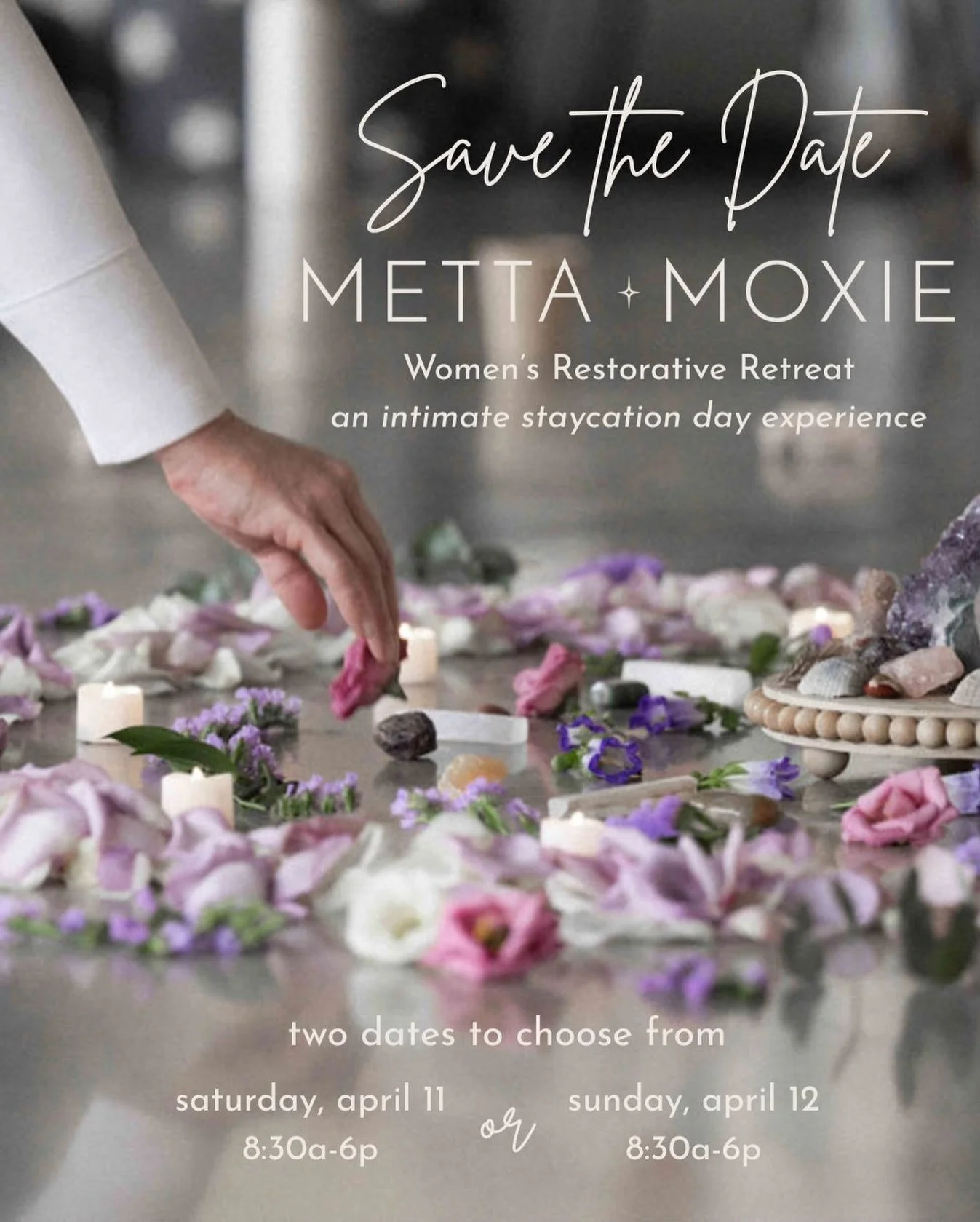 💌 Save the Date: Metta+Moxie Women&rsquo;s Restorative Retreat

We&rsquo;re excited to invite you into one of the most sacred experiences of our year, our annual retreat. If you&rsquo;re a retreat alum&hellip;welcome home 🤍 If you&rsquo;re new here