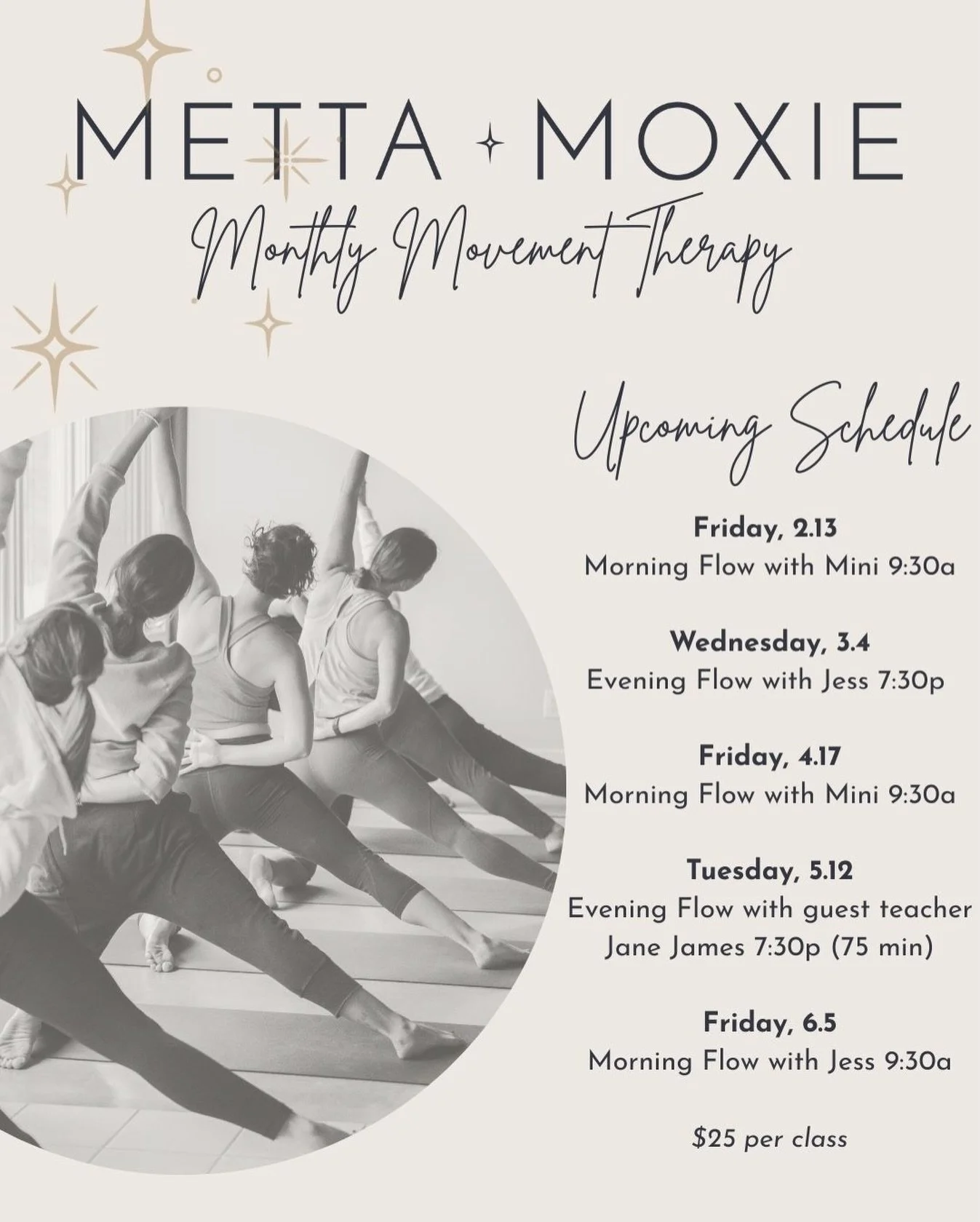 Monthly Movement Therapy schedule is hoppin&rsquo;! Join us for one or all 🤍

Link in bio to save your spot - space is limited 🤍🤍🤍