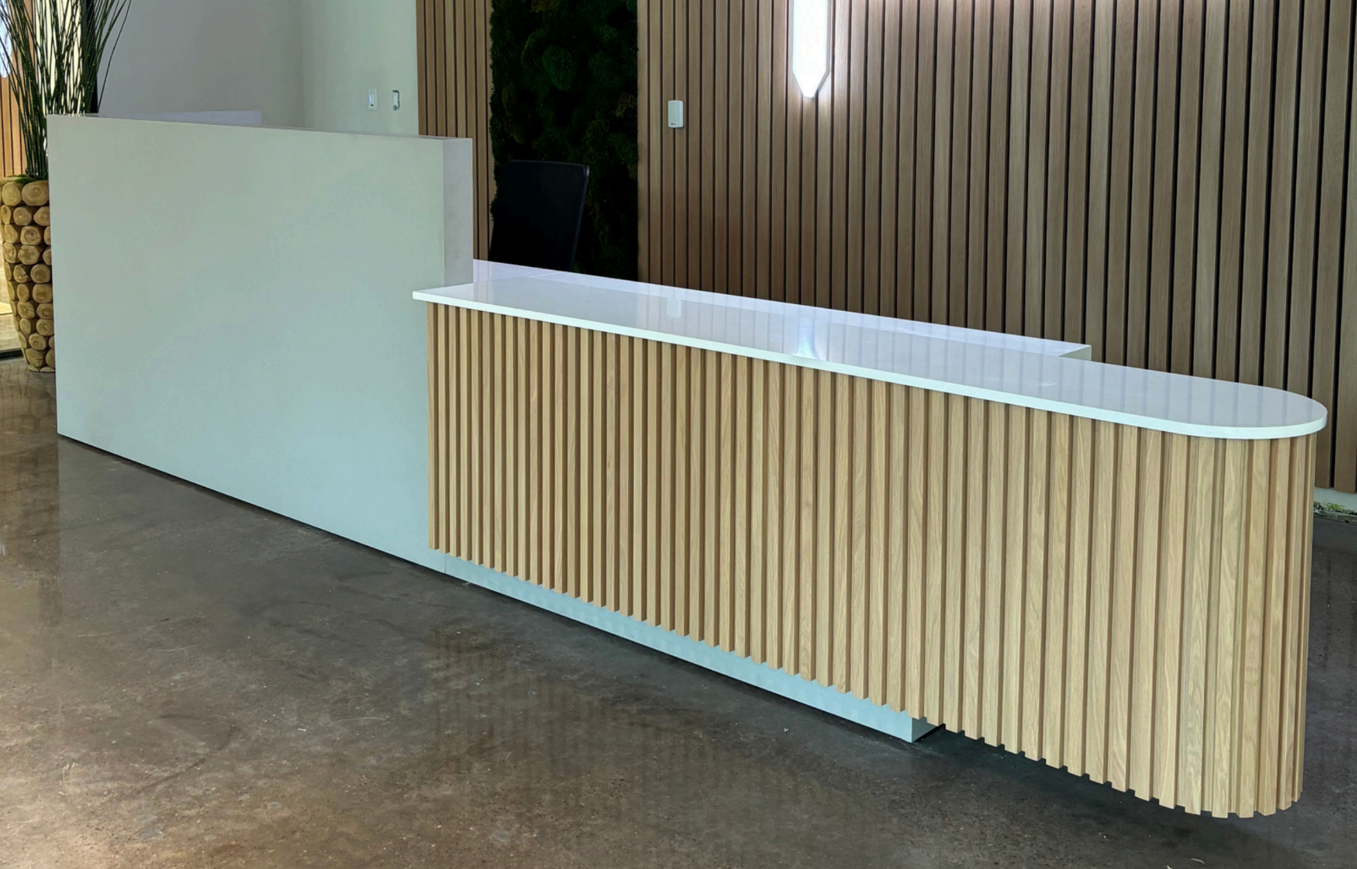 Custom Reception Desk and Storage 