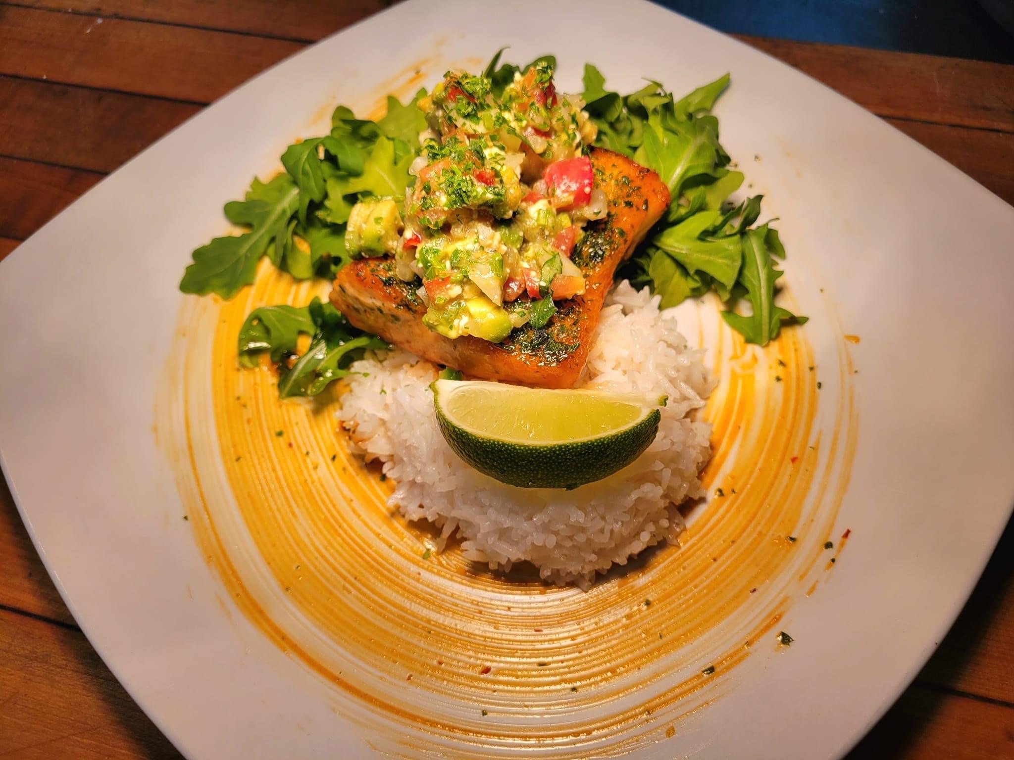 Water Street Cafe - Salmon Mango Salsa.JPG