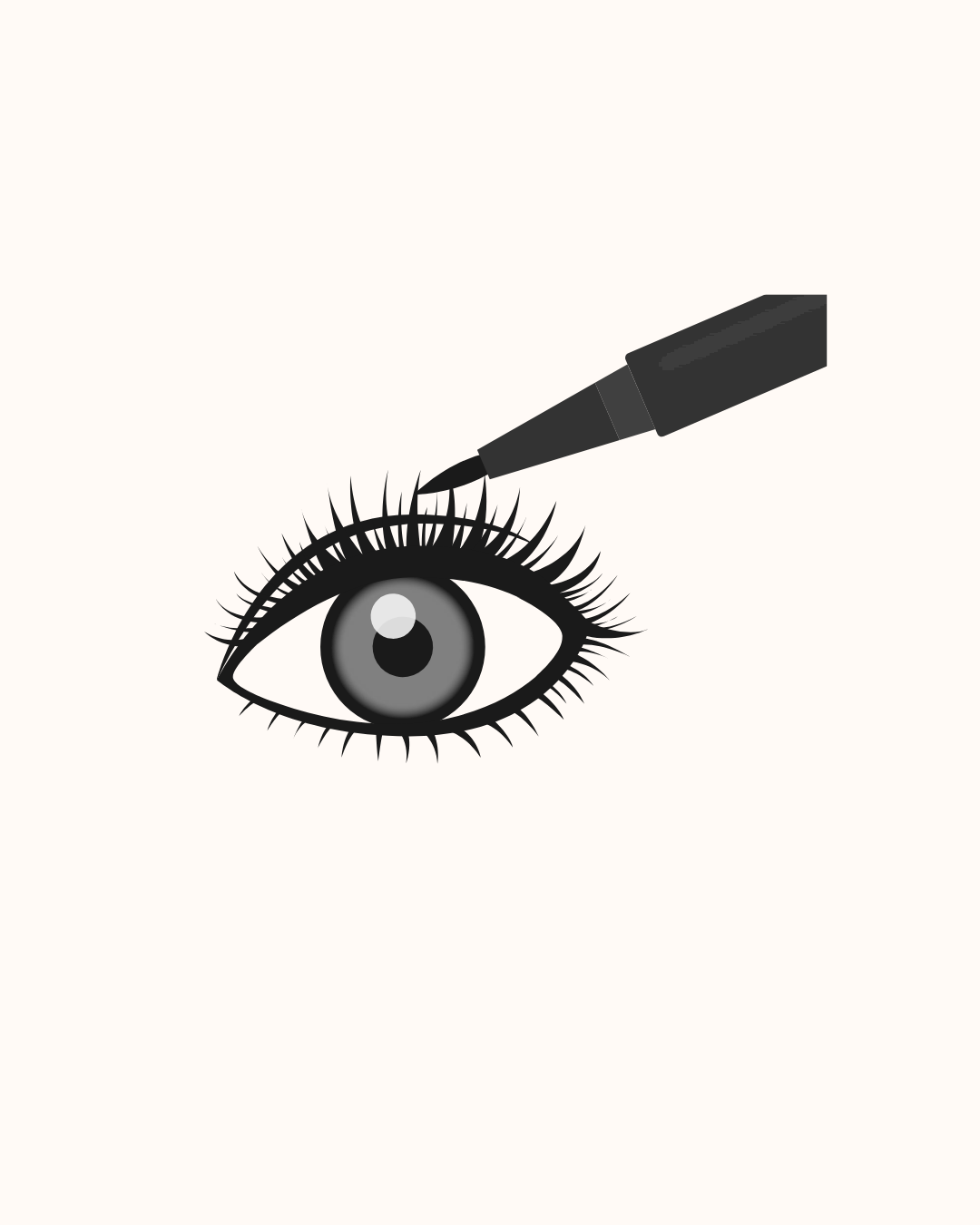 Geometric drawing of an outline square with sections divided by vertical, horizontal, and circle lines.