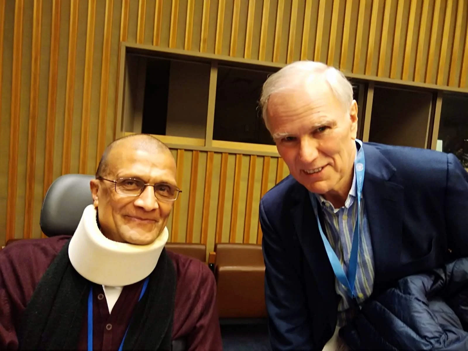 Pradip and Philip Alston (UN Human Rights Council)
