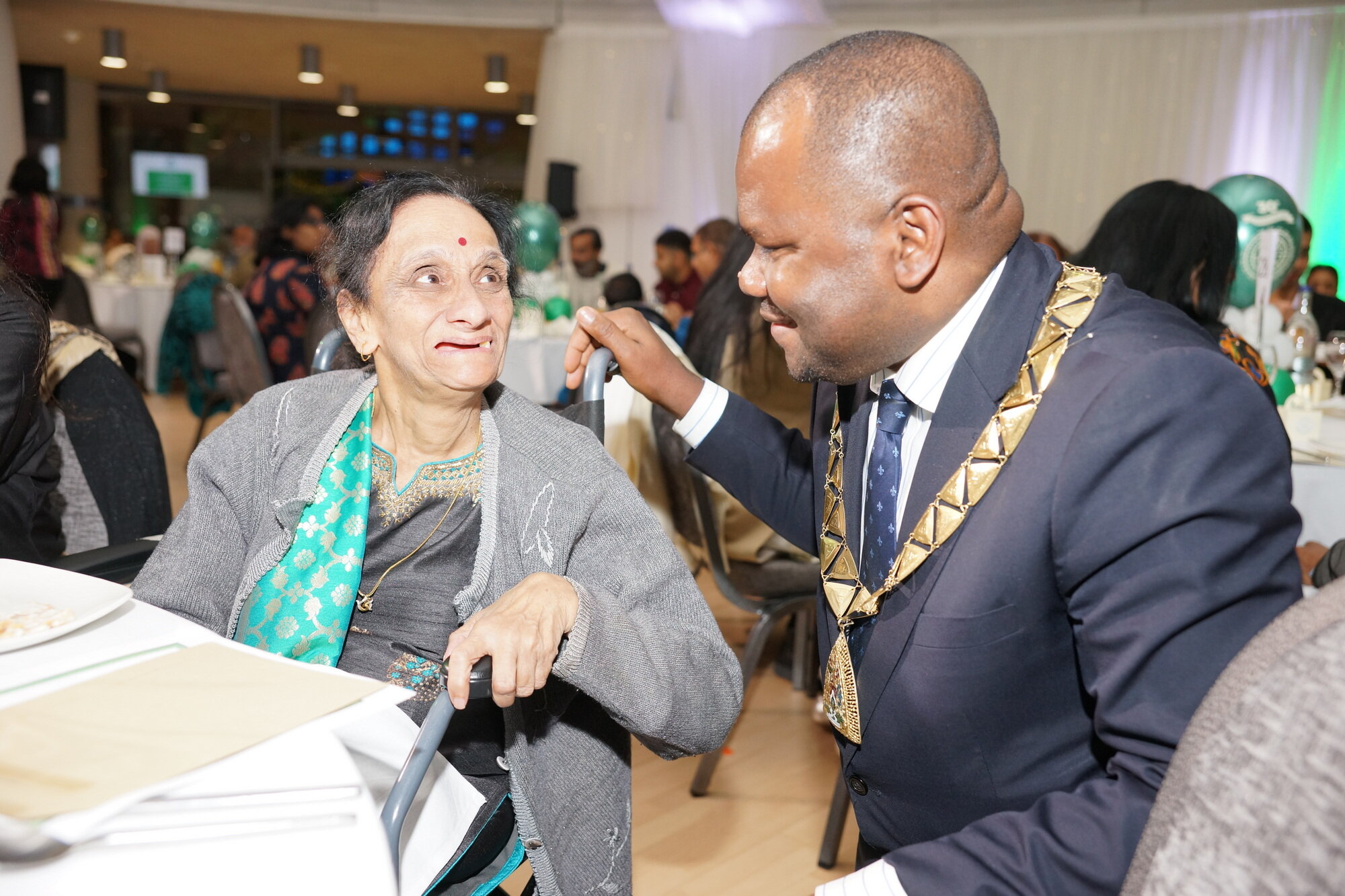 Mayor of Brent speaking to one of our long time Service User