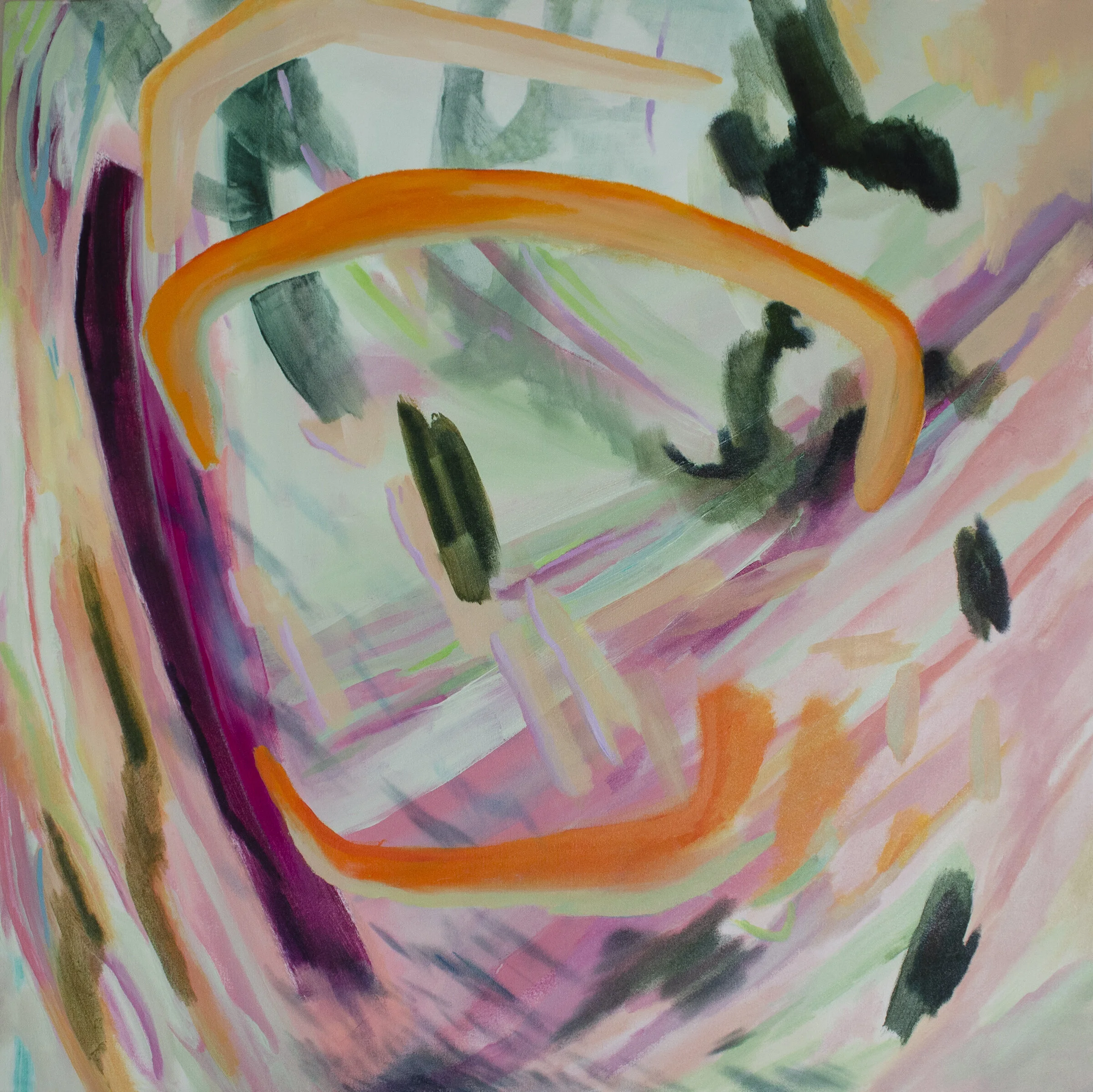 Circuit. Acrylic on Canvas. 32 x 32. 2020.