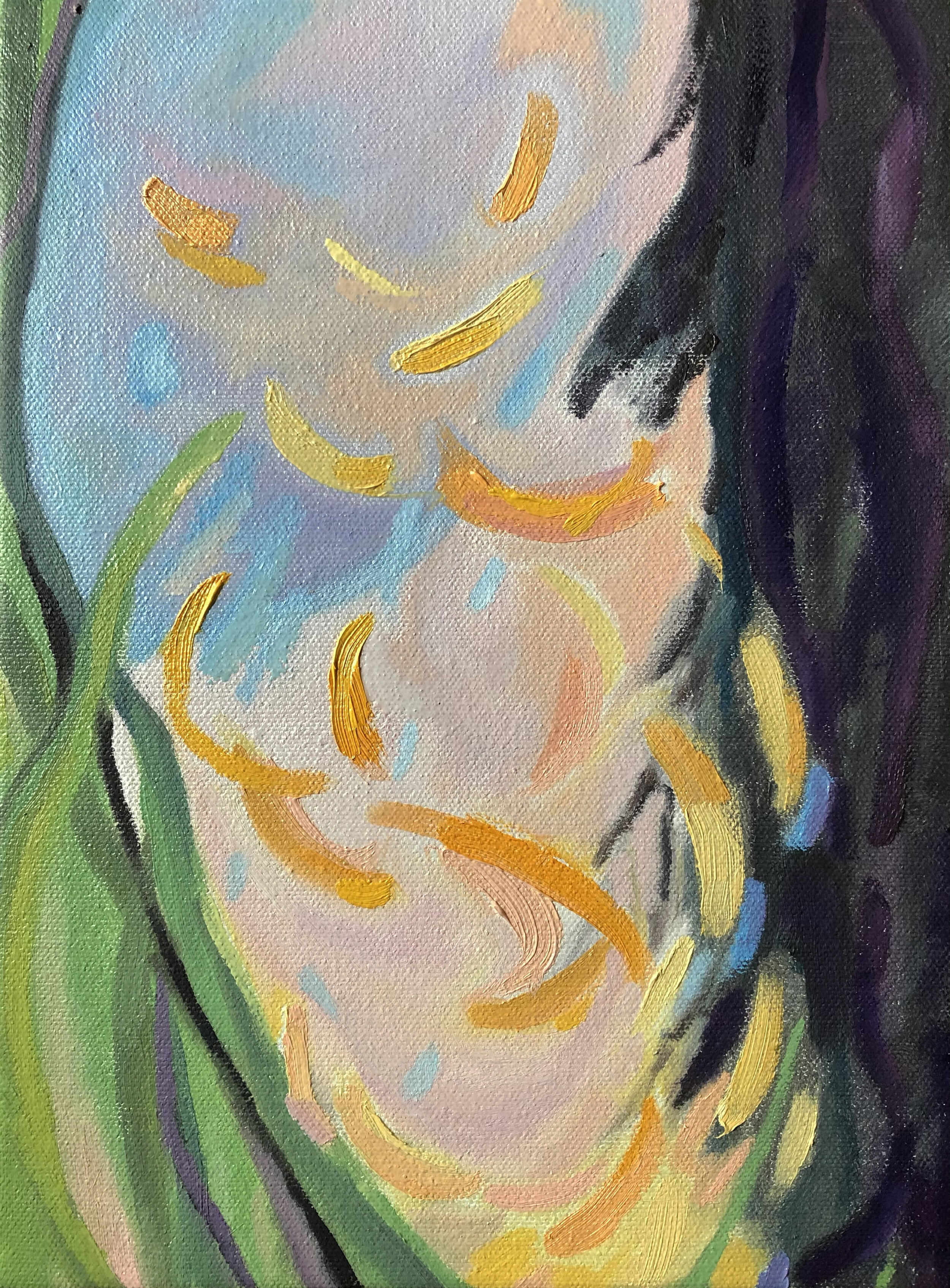 The sky is not blue. Oil on canvas. 9 x 12. 2020.