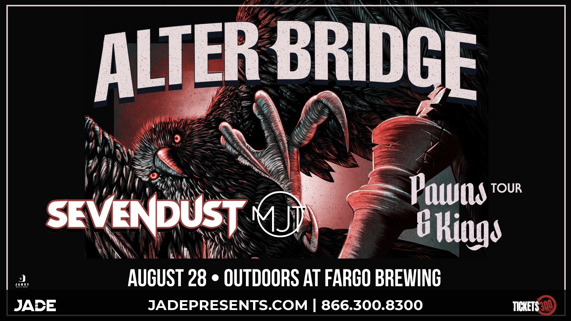 Alter Bridge with Sevendust and MJT - Pawns & Kings Tour — FARGO BREWING  COMPANY