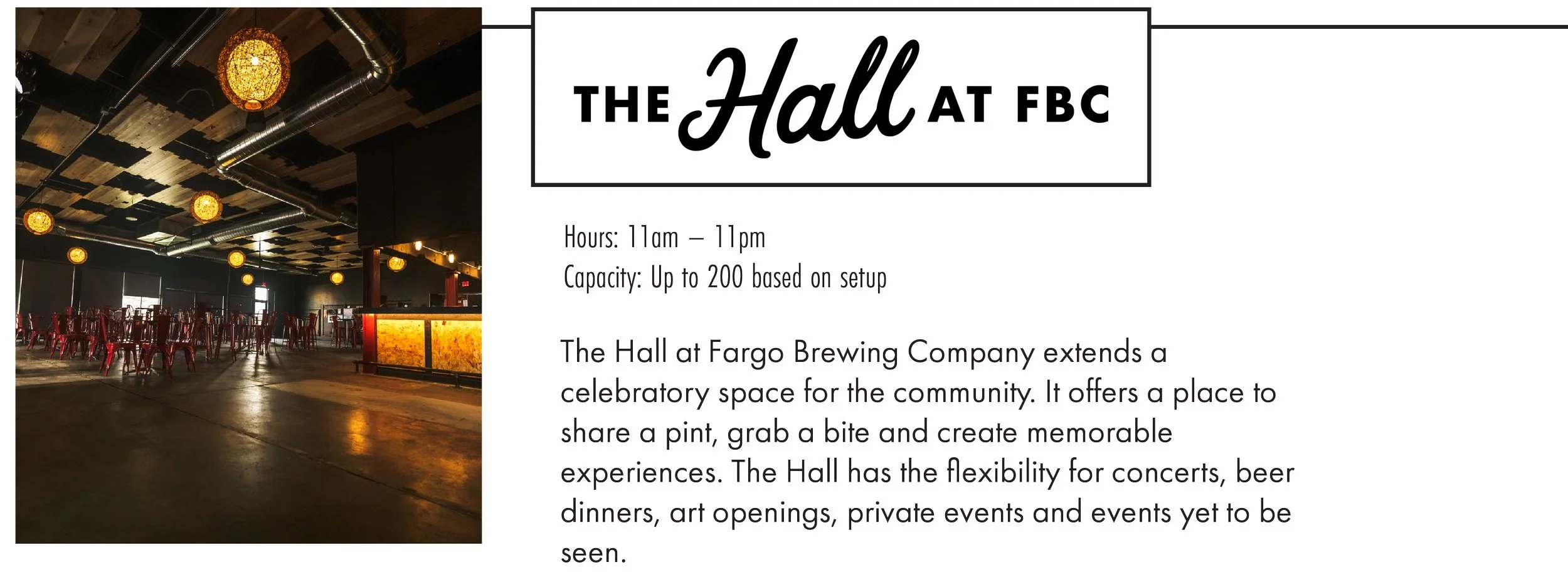 Rent the Brewery — FARGO BREWING COMPANY