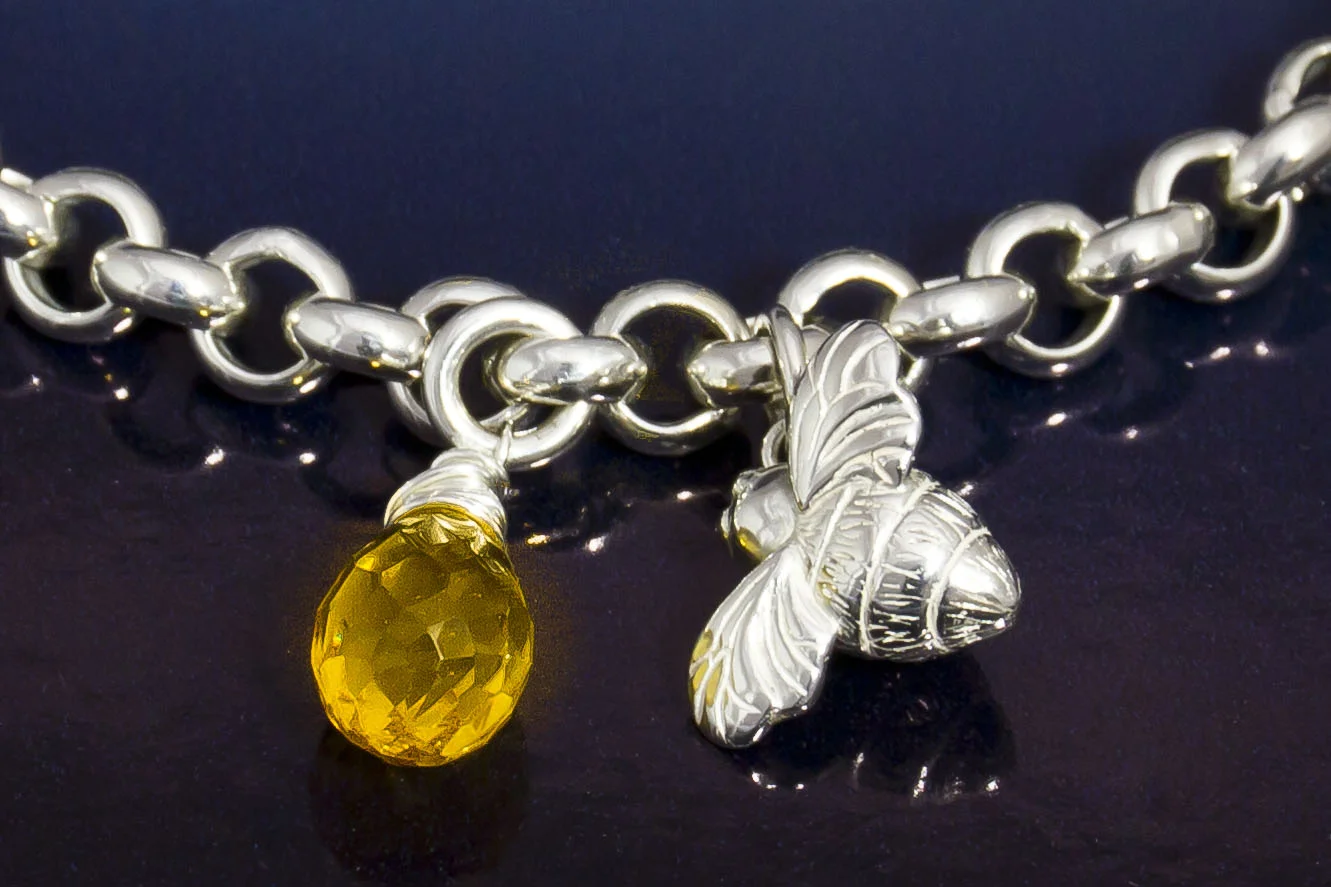 Custom Silver Mini-Bee Bracelet