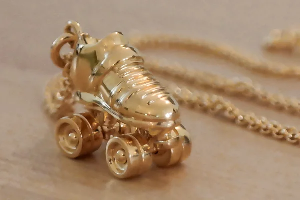 Gold Plated Skate Necklace