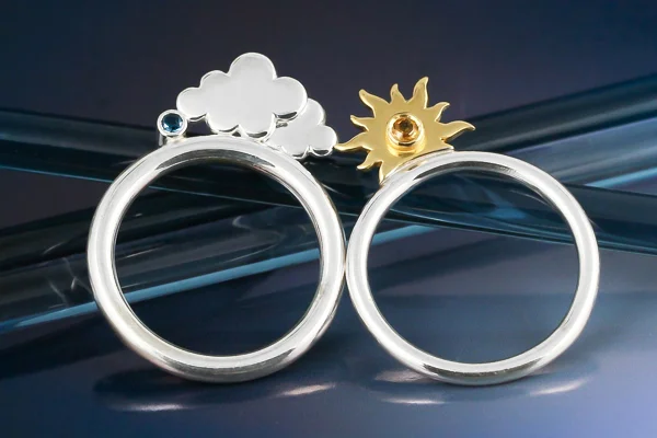 Silver Weather Stacking Rings