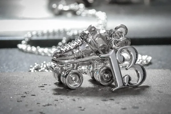 Custom Silver Skate Numbers