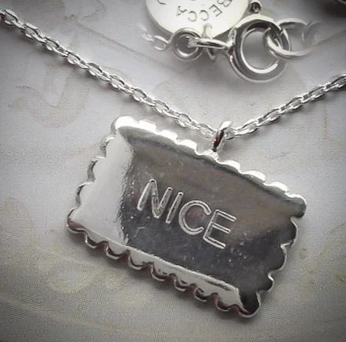 Silver Nice Biscuit Charm