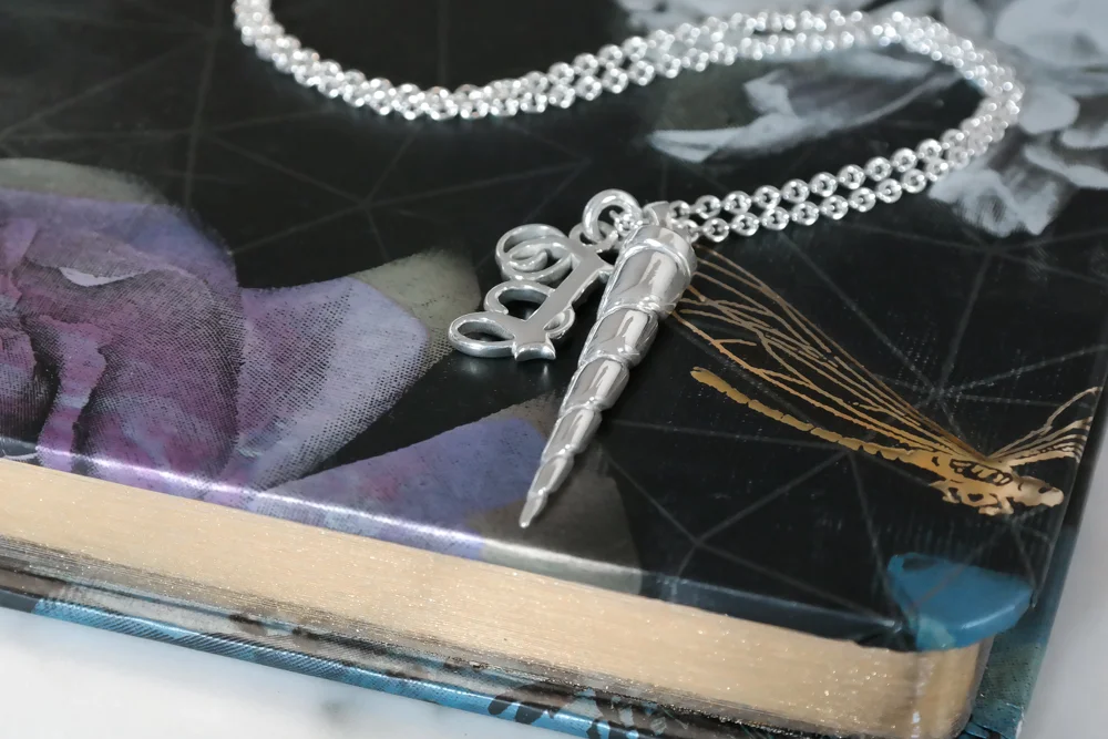 Silver Unicorn Initial Necklace