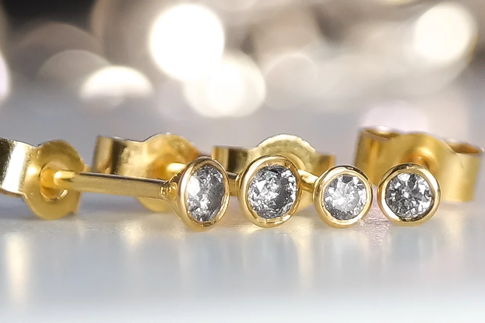 Grey Diamond Earrings