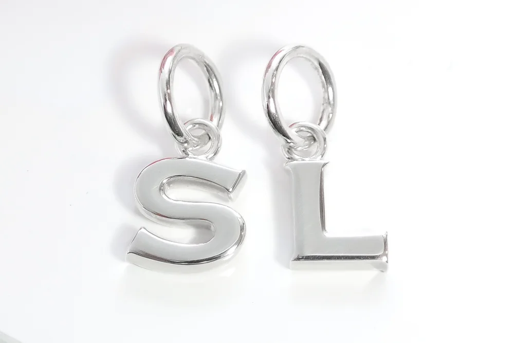 Custom Eco-Silver Mini Initial Charms
