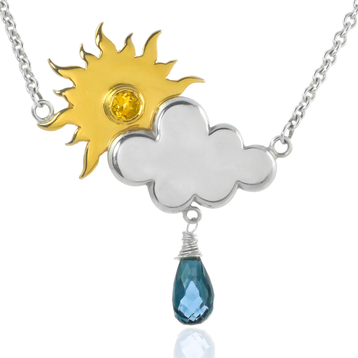 Sterling-silver-and-gold-sun-and-cloud-necklace-reversible-necklace.JPG