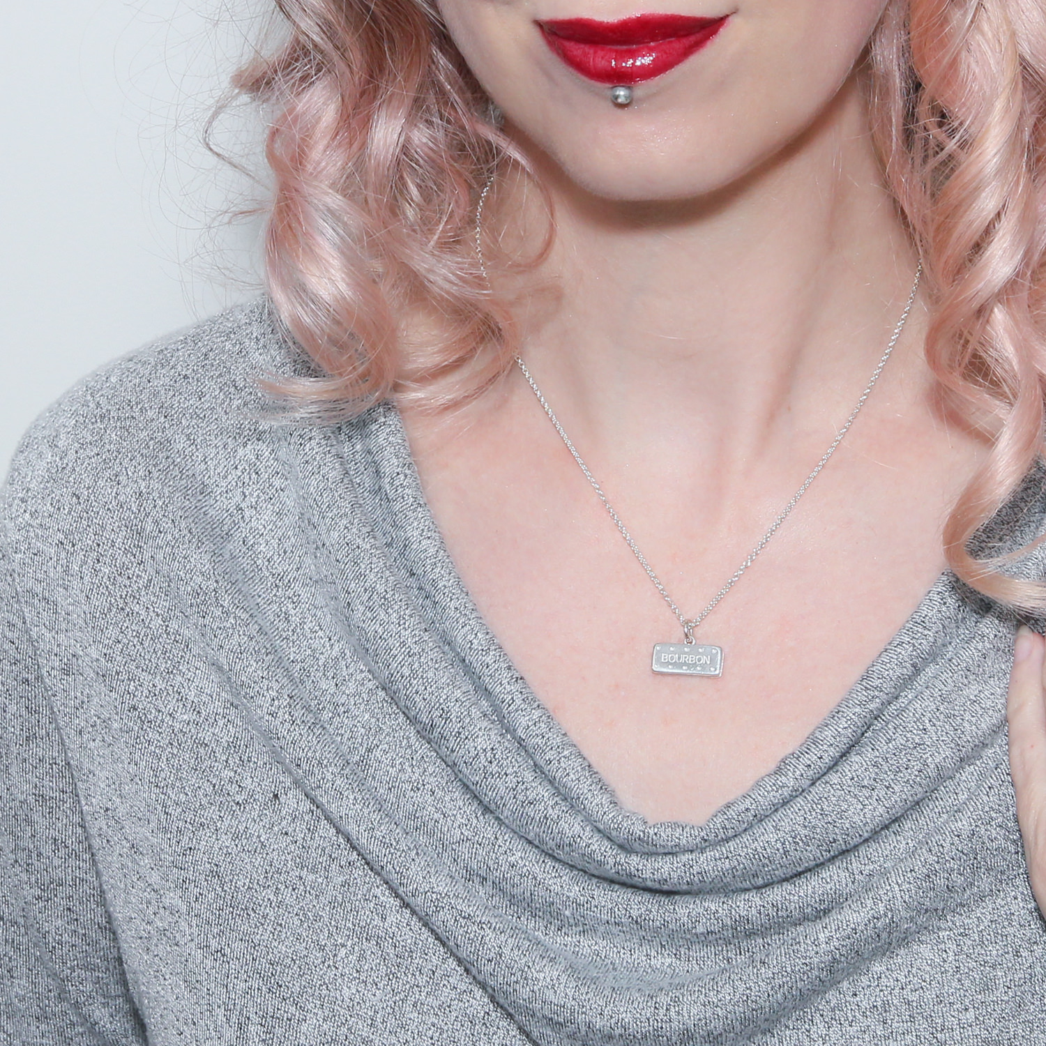 Sterling silver bourbon biscuit necklace Lauren Grace Jewellery