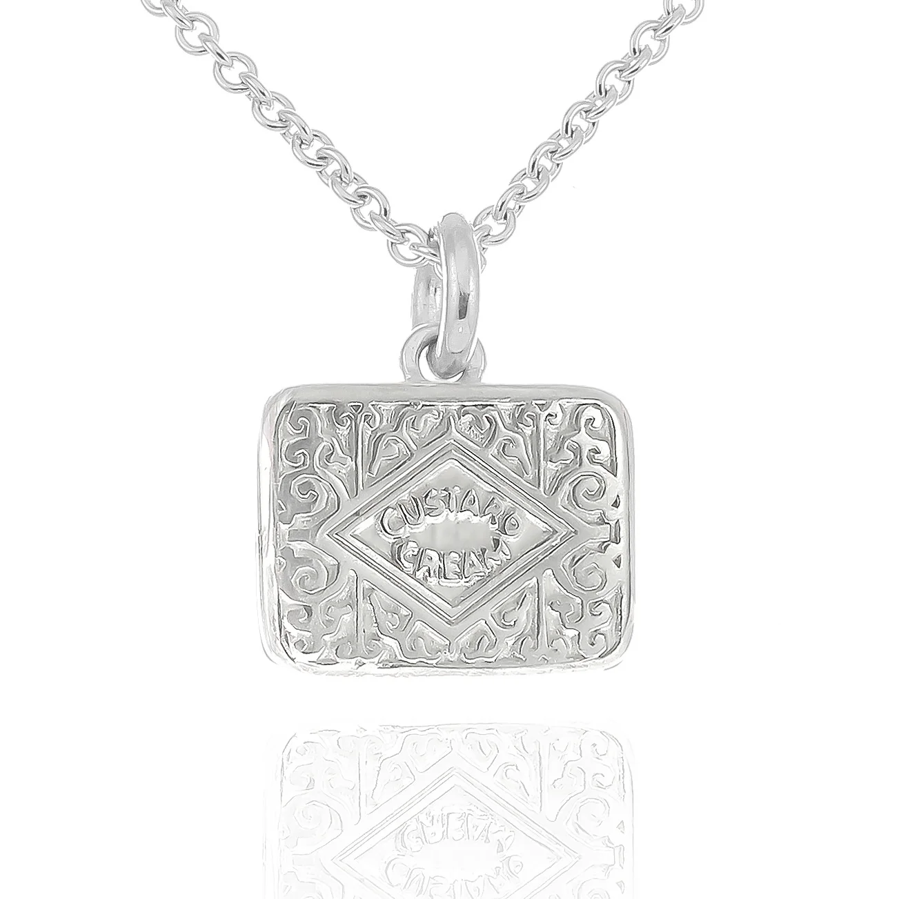 Sterling silver original custard cream charm necklace