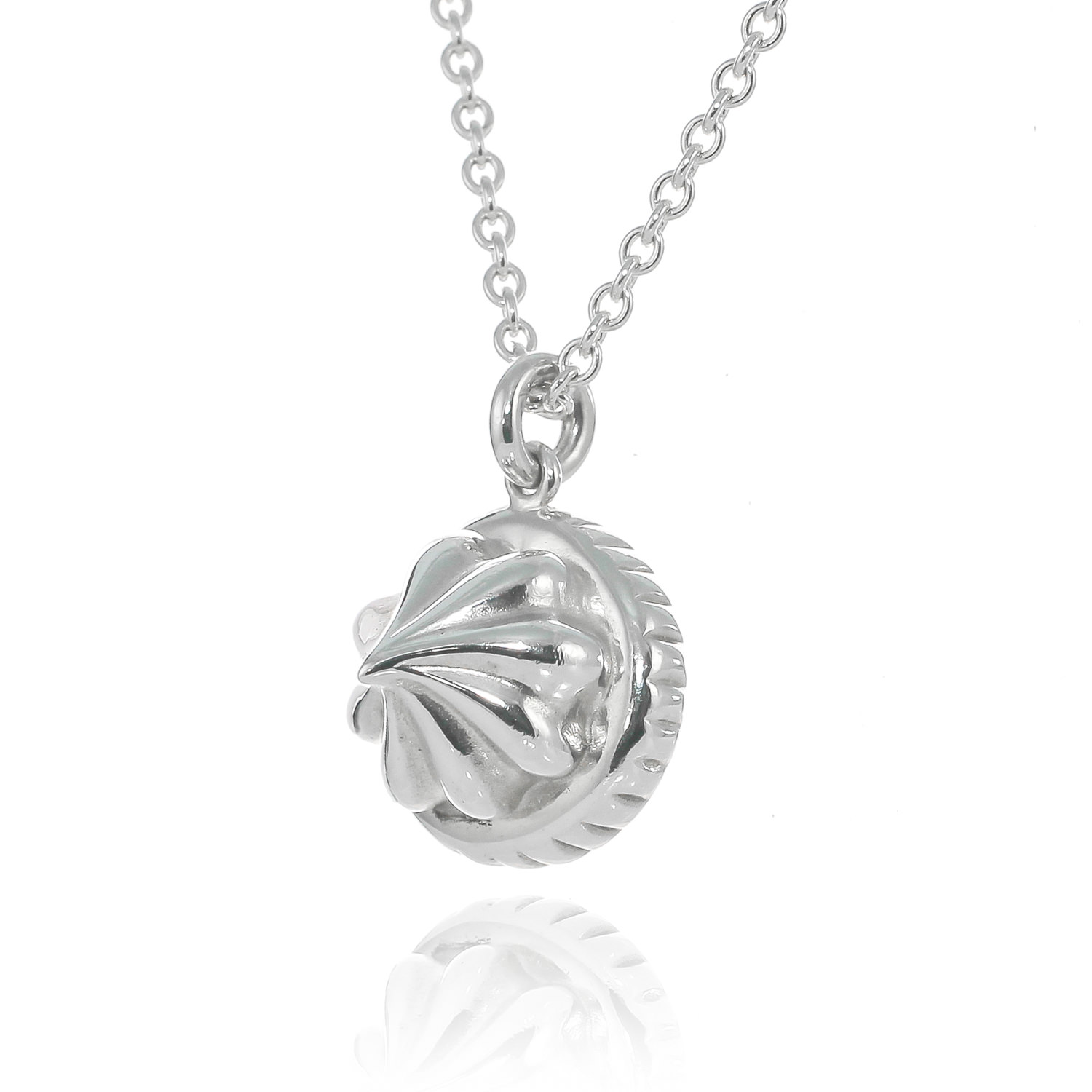 Sterling eco silver large iced gem necklace