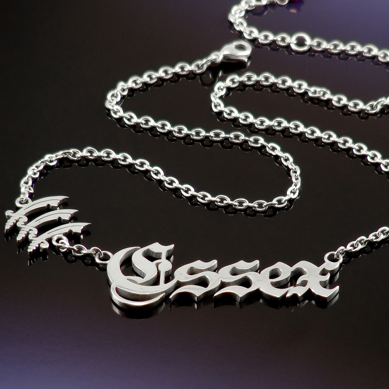 Silver Only Way is Essex name necklace bespoke