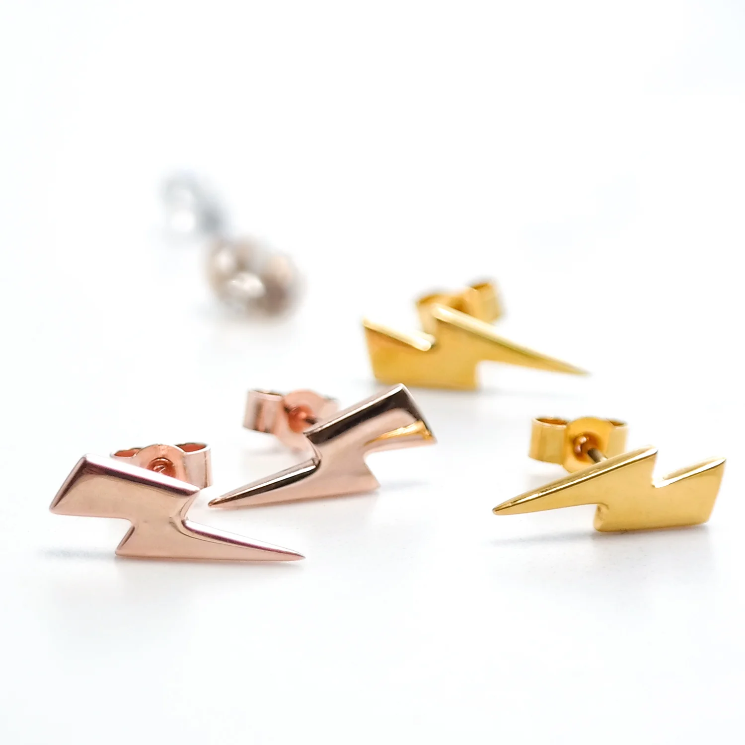 Rose Gold Lightning Bolts