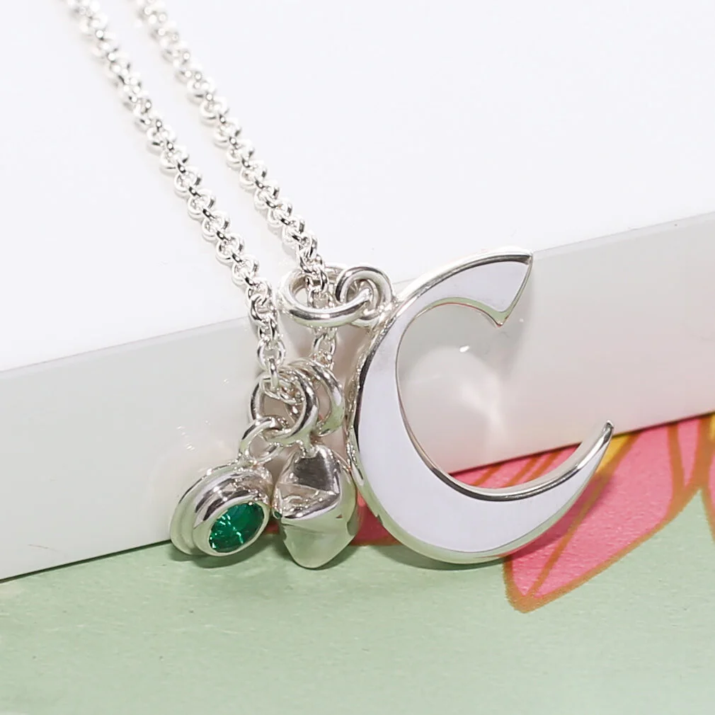 Custom Celtic Initial Birthstone Necklace