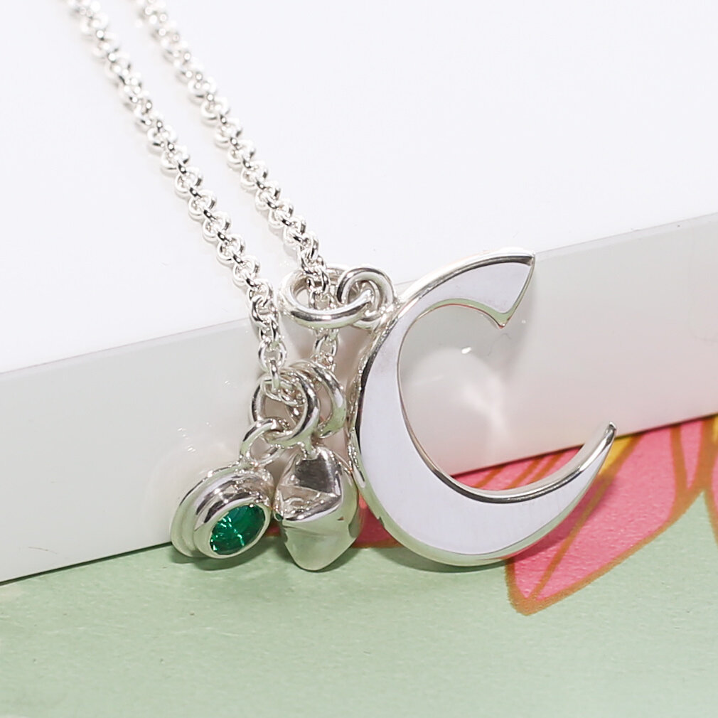 Sterling-silver-emerald-initial-birthstone-charm-necklace-handmade-ethical.jpg