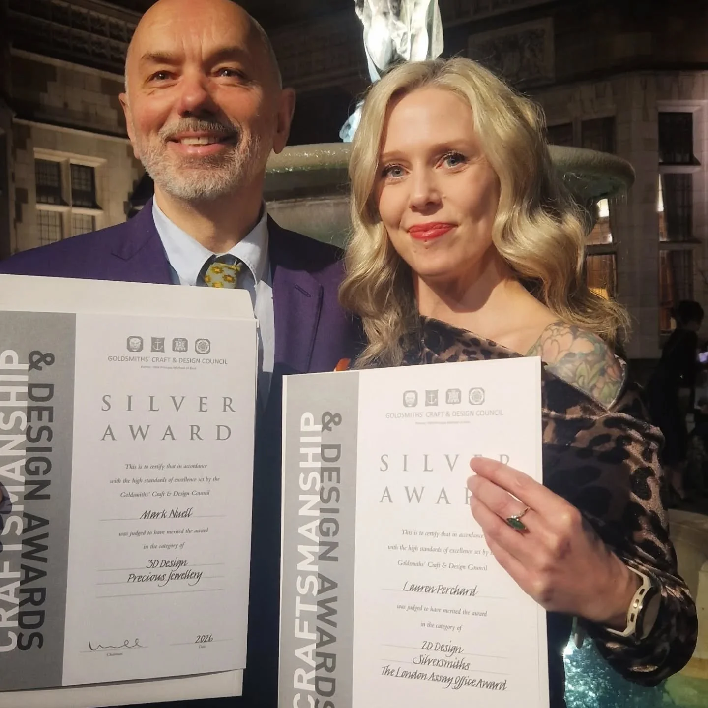 Still a bit lost for words about this. Last night I won a Silver award in the 2D Silversmiths category at the Goldsmiths&rsquo; Craft &amp; Design Awards, and also the London Assay Office Award, which was a huge surprise!

The awards celebrate and en