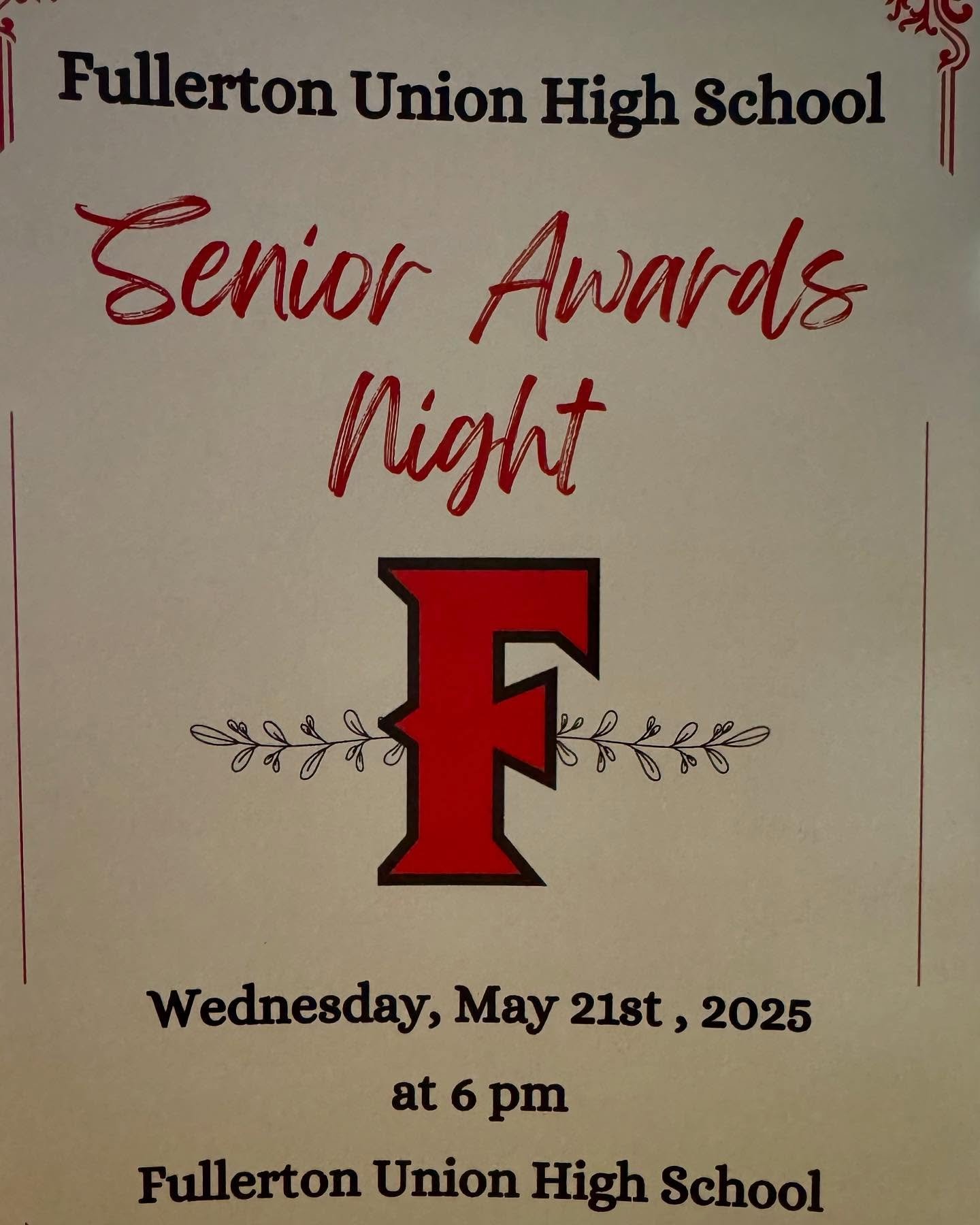 Presenting $26,000 of scholarships to 18 wonderful students tonight at @fullertonunionhs .  Congrats class of 2025!  Go Tribe!