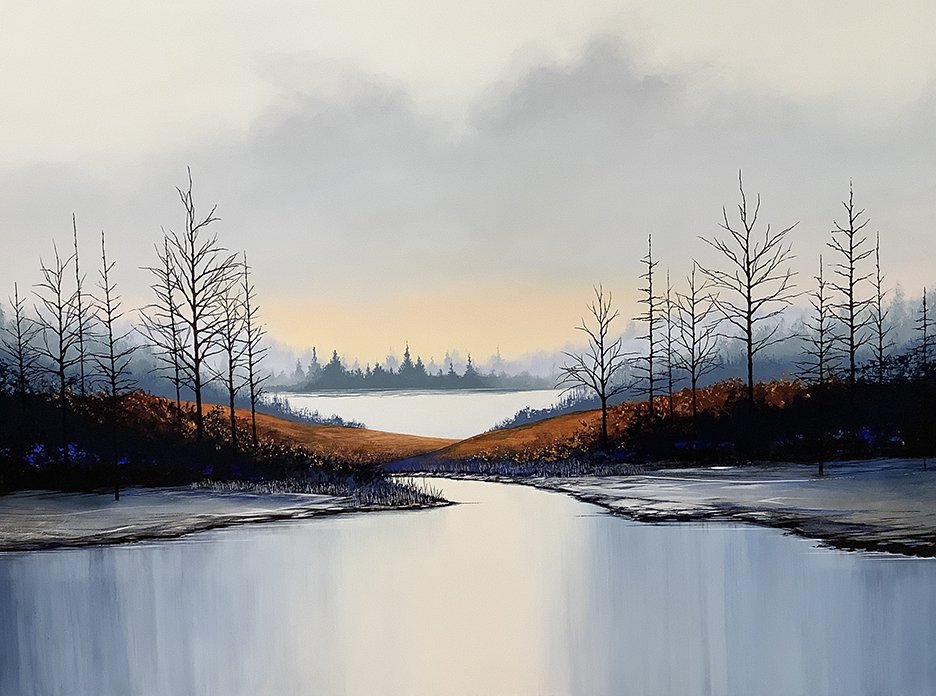   Luminous Terrain , 31×41, acrylic, ink on panel, $3850 