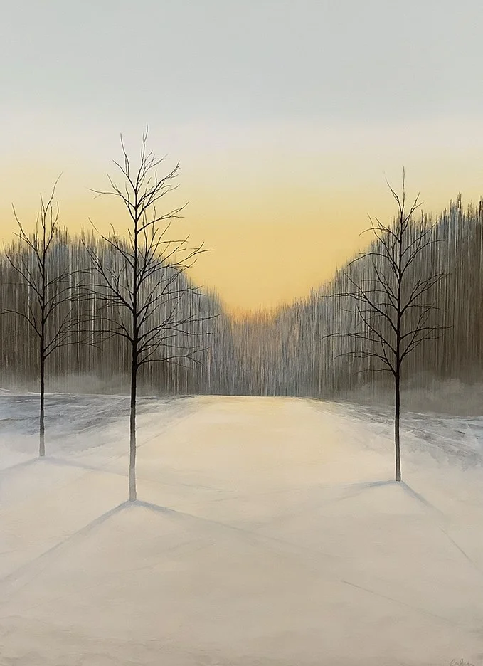   Enchanted Clearing , 41×31, acrylic, ink on panel, $3850 