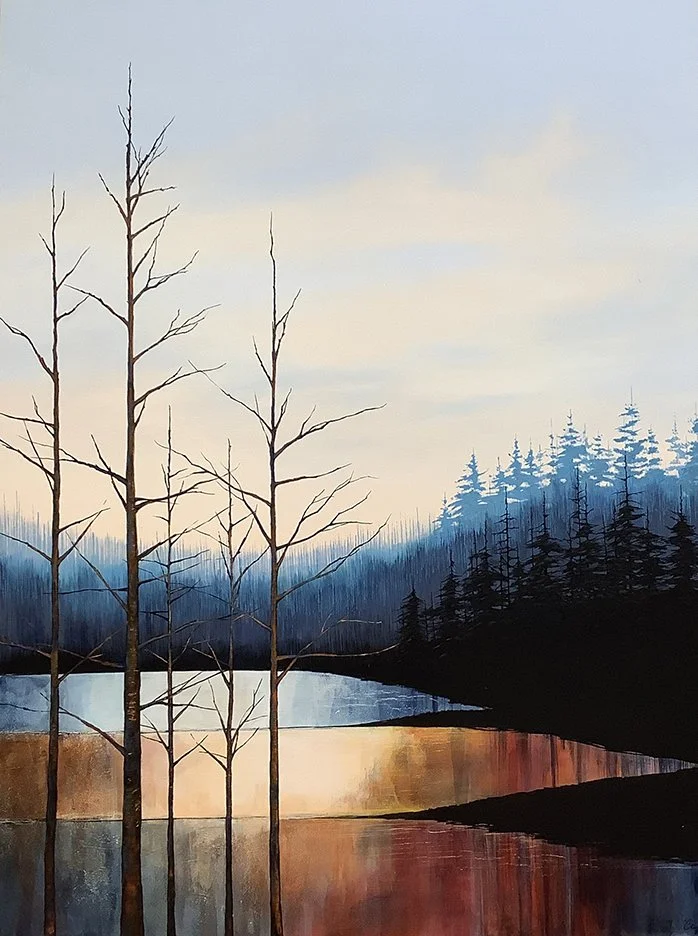   Winter Mosaic , 41×31, acrylic, ink on panel, $3850 