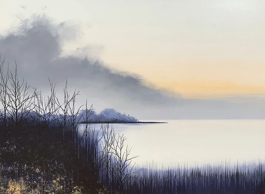   Illuminated Brush , 19×25, acrylic, ink on panel, $1495 