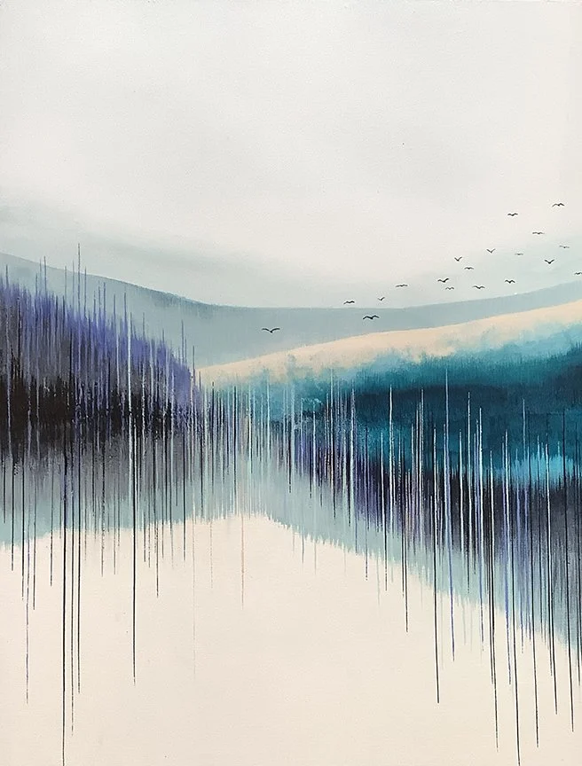   Migration , 17×13, acrylic, ink on panel, $895 SOLD 