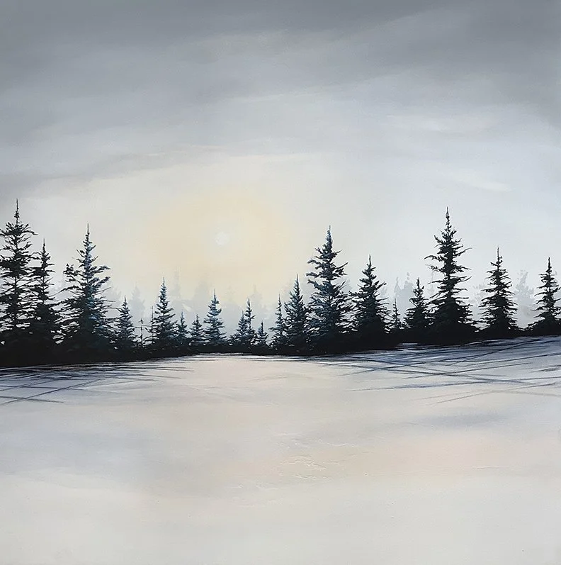   Whispering Sun,  31×31, acrylic, ink on panel, $2950 