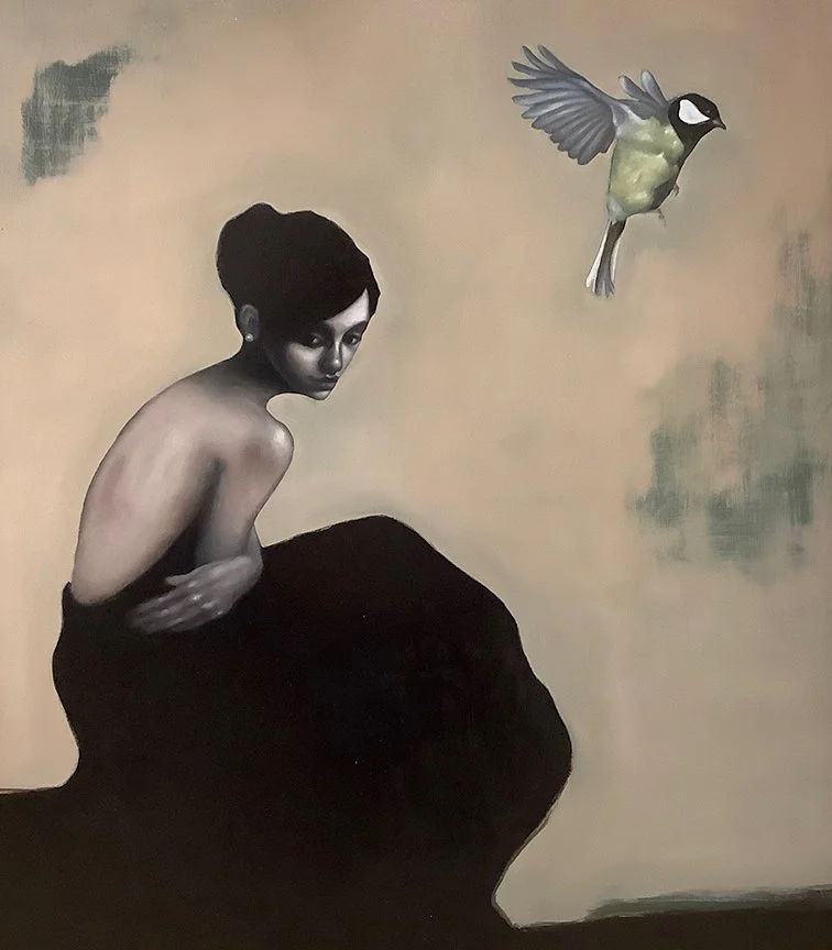   Whisper , 23×20, oil on panel $2850 