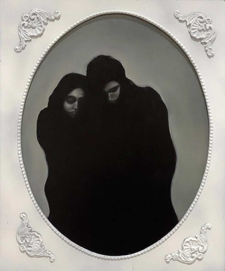   Lovers no.4 , 20×16, oil on panel $1650 