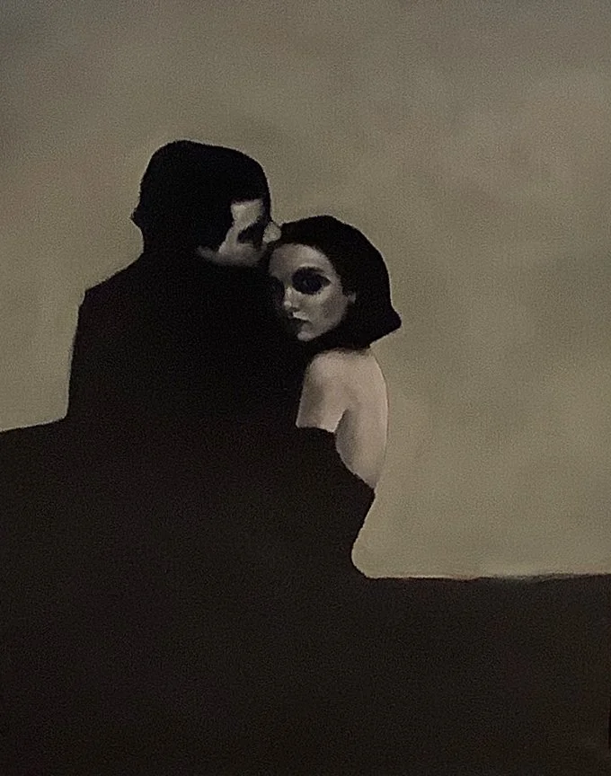   Lovers no.2 , 25×21, oil on panel $2250 SOLD 