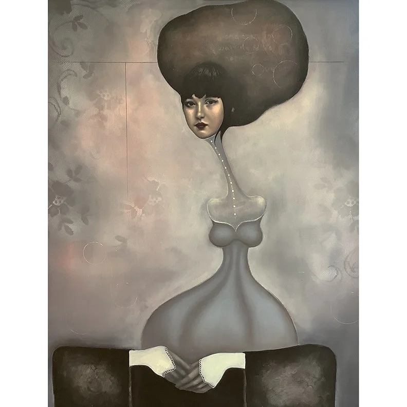   Luna , 35×32, oil on panel $3250 