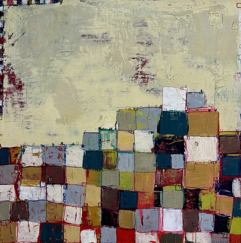   Density,  16×16, acrylic on panel SOLD 