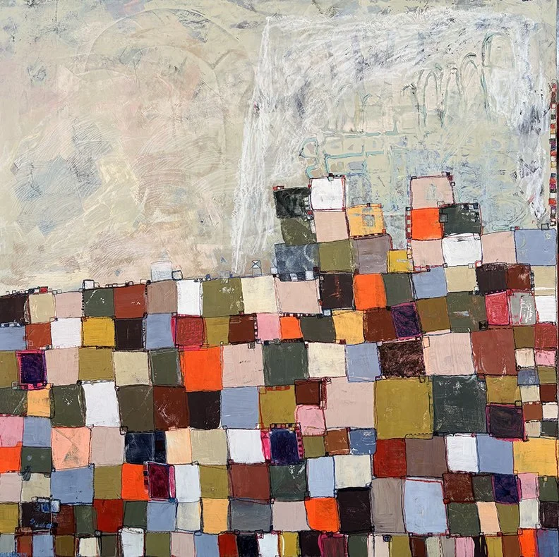   Something Like Order,  40×40, acrylic on panel, $2850 