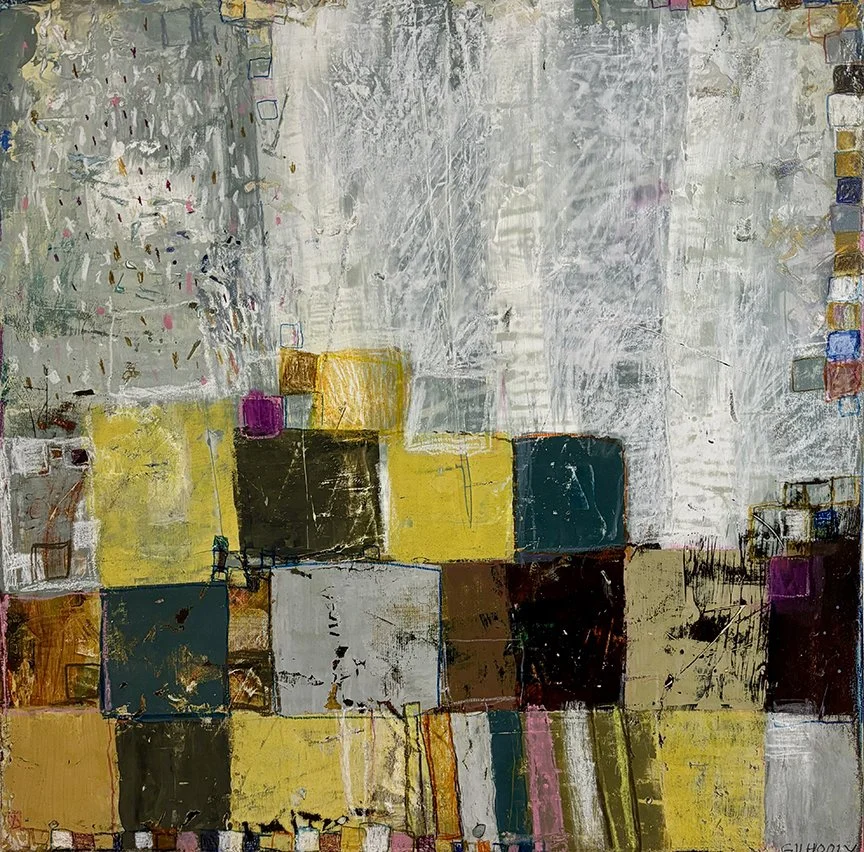   Accumulation,  16×16, acrylic on panel, $695 