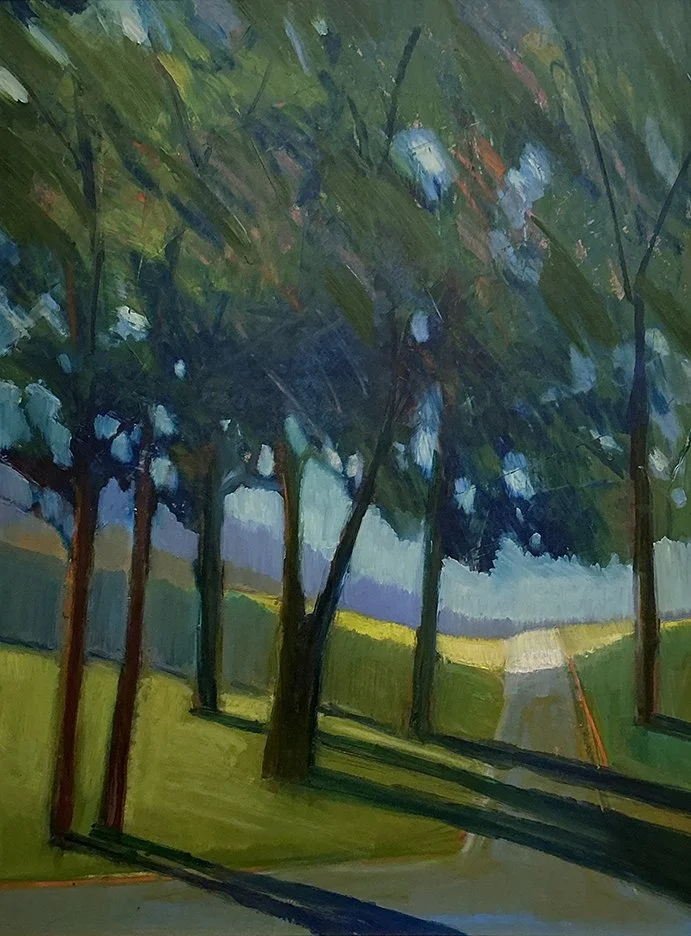   Long Shadows , 25×19, oil on panel, $1450 